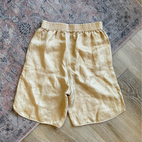Aritzia Le Fou Wilfred High Rise Linen Blend Funk Shorts - Picture 7 of 9